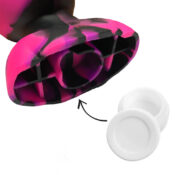 Silicone Bong Alien Head Pink 20cm - Image 3