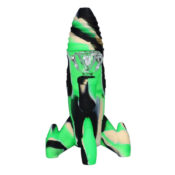Silicone Rocket Bong Green with Glowing LED Lights 20cm - Image 2