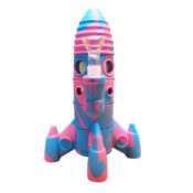 Silicone Rocket Bong Pink with Glowing LED Lights 20cm - Image 2