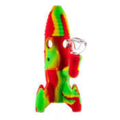 Silicone Rocket Bong Rasta with Glowing LED Lights 20cm - Image 3