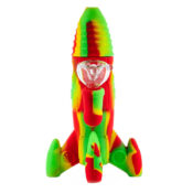 Silicone Rocket Bong Rasta with Glowing LED Lights 20cm - Image 2
