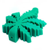 Weed Leaf Green Silicone Pipe 9x10cm - Image 2