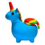 wholesale silicone unicorn pipe blue