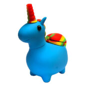 Blue Unicorn Silicone Pipe 12cm - Image 2