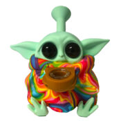 Alien Rainbow Silicone Bong with Removable Pieces 13cm - Image 3