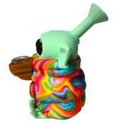 Alien Rainbow Silicone Bong with Removable Pieces 13cm - Image 2