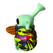 Alien Smiley Silicone Bong with Removable Pieces 13cm - Image 2