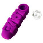 wholesale love silicone pipe purple 3