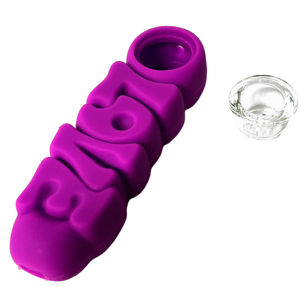 wholesale-love-silicone-pipe-purple-3 Love Silicone Pipe Purple 12cm - Image 1