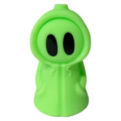 Green Death Silicone Pipe with Metal Spoon and Dab Container 11cm - Image 4