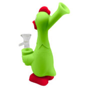 Chicken Silicone Bong Green 18cm - Image 2
