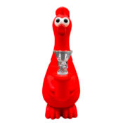 Chicken Silicone Bong Red 18cm - Image 3