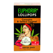 Euphoria Cannabis Lollipops Salted Caramel (12packs/masterbox) - Image 2