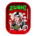 Best Buds Zushi Metal Rolling Tray Small 14x18cm wholesale rolling tray zushi small
