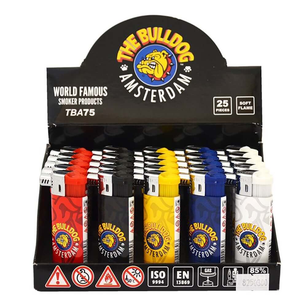 wholesale-the-bulldog-windproof-lighters The Bulldog Windproof Soft Flame Lighters (25pcs/display) - Image 1