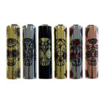 wholesale_clipper_lighters_metal_mexican_skulls