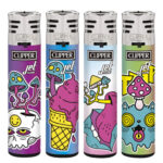 Wholesale Clipper Lighters Pop Cover Psychedelic 24pcsdisplay