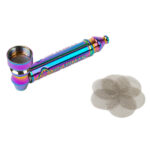 The Bulldog Metal Embossed Pipe Set Rainbow - 83mm (12pcs/display) Wholesale The Bulldog Metal Embossed Pipe Set Silver (12pcs:display)