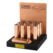 Clipper Gold Rose Metal Lighters and Giftbox (12pcs/display)