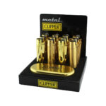 wholesale clipper gold metal lighters giftbox 12pcs display