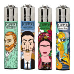 Clipper Lighters Artists (24pcs/display) wholesale-clipper-lighters-artists-24pcs-display