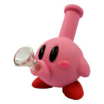 wholesale cute pink creature silicone bong with removable pieces 14cm