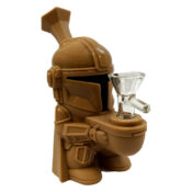 venta al por mayor-espacio-hero-marrón-silicona-bong-con-piezas-extraíbles-14-5cm-1