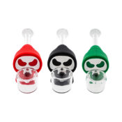 Skull Glass-Silicone Pipe with Removable Pieces (6pcs/display) - Image 2