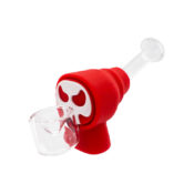 Skull Glass-Silicone Pipe with Removable Pieces (6pcs/display) - Image 3