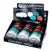 Champ High Plastic Grinder Rainbow 3 Parts - 61mm (12pcs/display) - Image 2