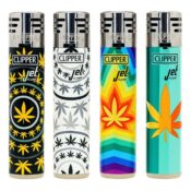 Clipper Jet Flame Lighters Posh Weeds (24pcs/display)