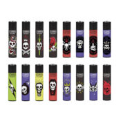 wholesale-clipper-lighters-tattoo-skulls-free-carousel-192pcs-display-1