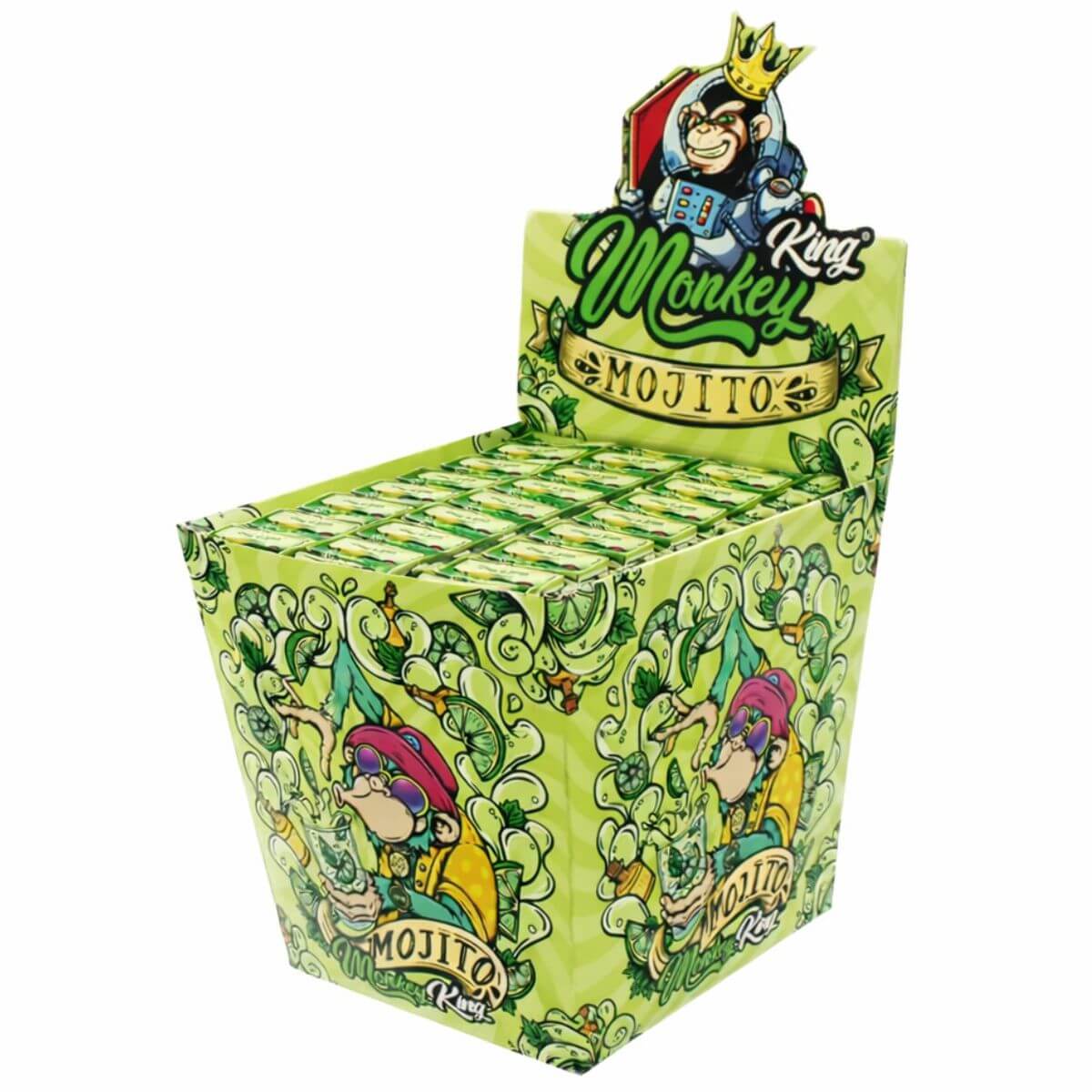 Monkey King Rolling Papers with Filter Tips Mojito (24pcsdisplay) Monkey King Rolling Papers with Filter Tips Mojito (24pcs/display) - Image 1