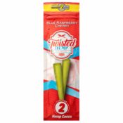 Twisted Hemp Cones Blue Raspberry Cherry (10pcs/display) - Image 2