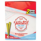 Twisted Hemp Cones Blue Raspberry Cherry (10pcs/display) - Image 4