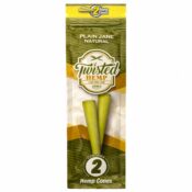 Twisted Hemp Cones Plain Jane (10pcs/display) - Image 2