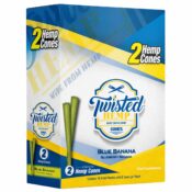Twisted Hemp Cones Blue Banana (10pcs/display) - Image 2