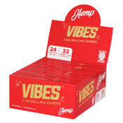 Wholesale Vibes Rolling Papers King Size Slim with Tips Hemp (24pcs/display)-3