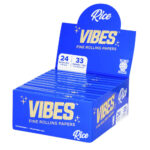 Wholesale Vibes Rolling Papers King Size Slim with Tips Rice 24pcsdisplay 3