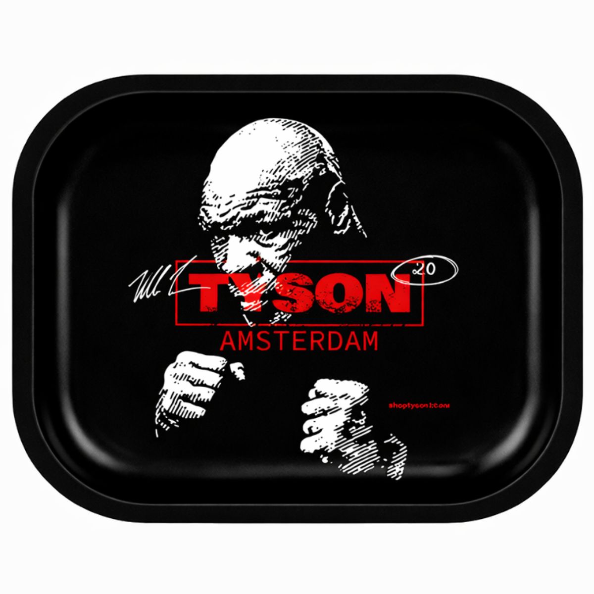wholesale-tyson-2-0-metal-rolling-tray-boxing-mike-medium Tyson 2.0 Metal Rolling Tray Boxing Mike Medium 27.5 x 17.5cm - Image 1