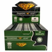 Diamond Leaf King Size Slim Rolling Papers Bleached 50 Booklets - Image 2