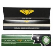 Diamond Leaf King Size Slim Rolling Papers Bleached 50 Booklets - Image 3
