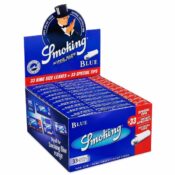 Smoking Master Slim Blue King Size Rolling Papers 24 Booklets + 33 Tips