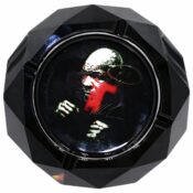 Tyson 2.0 Boxing Mike Diamond Cut Glass Ashtray Black - Image 2