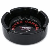 Tyson 2.0 Undisputed Cannabis Glass Ashtray Black