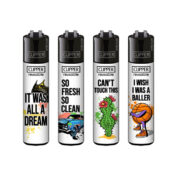 Clipper Lighters Classic Hip-Hop Slogan #2 (48pcs:display)-Wholesale-1