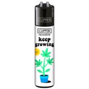 Clipper Lighters Classic Cute Weed (48pcs/display) - Image 2