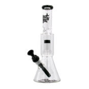 Bongs de Vidrio Transparente Best Buds con Doble Percolador y Base de Matraz de 31,5 cm-Venta al por Mayor-1