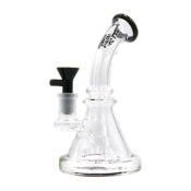 Best Buds Transparent Glass Bongs Curved Beaker 19.5cm-Wholesale-2