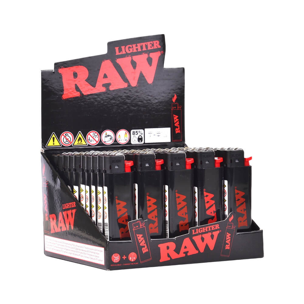 RAW Refillable Flint Lighters (50pcs-display)-Wholesale RAW Refillable Flint Lighters (50pcs-display)-Wholesale
